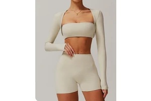 New Arrival Women High Quality Nylon Long Sleeves Custom logo Sports Yoga Top Sports Wear Workout Sport Wear Long Sleeve