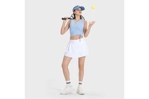 New Design Athletic Sports Fitness Clothing Ladies Gym Workout Sports Sleeveless V-Shaped Neck Ruffles Top Women Yoga Crop Tops