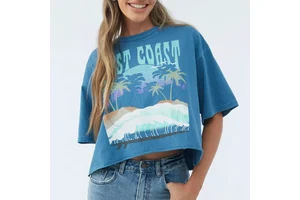 Best Quality Vintage Women's Crop Fitness Top Lightweight Breathable Fabric Workout Yoga Sportswear OEM ODM Custom Logo Print