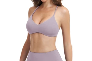 Women Y-line Straps Fitness Underwear Anti-Bacterial Quick Dry Breathable Crissross Back Sports Bra Shockproof Workout Yoga Tops