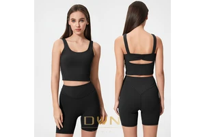 Women's High-Intensity Sports Vest Lightweight Solid Design Fitness Bra with Fixed Chest Pad Yoga tank Top Custom LOGO