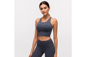 New Workout Sleeveless Sexy Open Cross Back Strappy Gym Top Fitness Backless Thin Strap Yoga Sports Bra For Women
