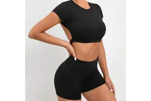 Custom Breathable Autumn Gym Fitness Sets Men Active Wear Workout Yoga Sets Sportswear 2 Piece Yoga Jumpsuit Bodysuit Quick