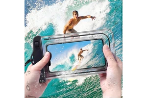 6 Inch Waterproof PU Phone Pouch for Diving Drifting Beach Activities-Dry Bag Case Cover for Underwater Sports Mobile Compliant