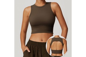 Custom Logo Women Yoga Tank Top Quick Dry Breathable Slim Fit Hollow Sexy Back Sports Vest Fitness Sports Running Active Top