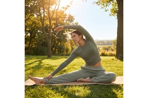Twist Front Crop Top Women Sexy Yoga Wrap Top Lightweight Athleisure Wear Slim Fit Gym Workout Shirt Trendy Aesthetic Activewear