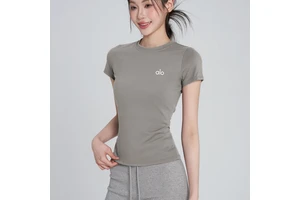 [Four Needles Six Lines] for Homologous Breathable Women's Short Sleeve Yoga T-shirt (72h Delivery | 100 Pieces MOQ Domestic