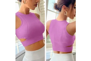 Workout Tops Women Breathable Sports Vest Seamless Sports Bra