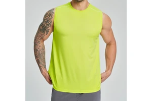 Cross-border Men's Seamless Sporty Quick-drying Breathable Moisture Wicking Vest Yoga Running Sleeveless Top 1176