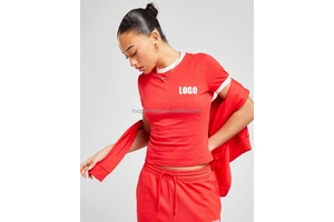 Hot Selling Color Block Training Shirt Wholesale Slim Workout Tee Casual Sportswear Womens T Shirt