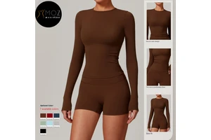 Core-Spun Cotton-Feel Polyester Thermal Brushed Spacer Knit 340 GSM for Training Shorts
