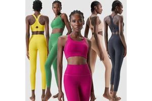 High-strength Shockproof Thread Yoga Suit Women's Tight Sports Fitness Running Clothes Quick-drying Clothes Two-piece Suit