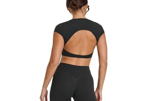 Women's Lightweight Cross-Border Sports Tops Slim and Comfortable Yoga T-Shirts Summer Thin Style Plus Size Yoga Top