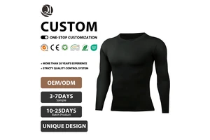 Customized Men's Casual Quick Drying Long Sleeved Training Tights Sporty Workout Breathable High Stretch Bottoming Shirt