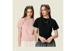 Women Sports Crop Tops Short Sleeve Tshirt High Round Neck Tight Blank Skinny Yoga Tshirts for Girls