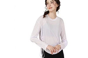High-fashion Yoga Top for Women 2025 New-style Pilates Fitness Wear Drawstring-tied Long-sleeve Sportswear 100% Polyester Winter