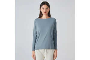 Wholesale Women's Breathable for Slim Fit Long Sleeve V-Neck Yoga Fitness Training Top