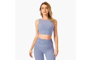 Hot Sale Summer Women's Plus Size Sexy Cross Backless Yoga Bra Breathable Quick Dry Lightweight High Support Seamed Four-Way