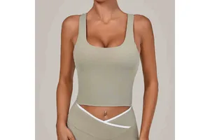 Women's Breathable and Sweat-wicking Four-way Stretch Fitness tank Top Tight-fitting Short Sleeved Top Yoga Gym Workout Clothes