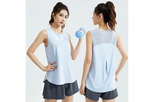 New Arrivals Summer Women's tank Tops Mesh Breathable Elastic Plus Size Loose Casual Athletic Yoga Gym Workout tank Top Women