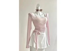Women's Breathable for Long-Sleeve Slim-Fit Sports Top for Autumn Casual Pilates Yoga V-Neck Cardigan