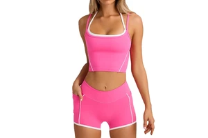 Gym Set Seamless Running Workout Set Push Up Long Sleeve Sports Jacket Yoga Clothing Women Two Pieces Fitness Yoga Set