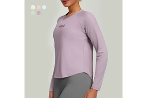 Custom Active Wear Gym Tops Back Mesh Design Naked Feel Breathable Quick Dry Workout Running Long Sleeve Yoga T Shirt for Women