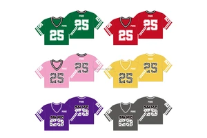 Custom Women's Cropped American Football Jersey Cropped Singlets For Girl Tank Top Sleeveless Crop Top Wear Workout T-Shirts