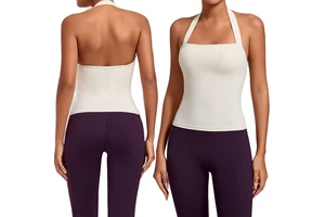 Women's Yoga Tank Top Spandex/Nylon Skinny Fit Quick Dry Square Neck Solid 160g for Running and Fitness