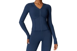 Custom logo Winter Warm Plush Long Sleeved Yoga Jacket Outdoor Running Plush Sports Jacket Women's Tight Fitness Top