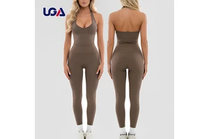 Skin-friendly Butt Lift Active Wear Fitness Workout Tank Top Sports Gym Suit High Waist Leggings Yoga Set for Women