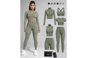 New Style Solid Yoga Sets with Custom Logo High Elastic Waist Quick Dry Breathable 2 Piece Workout Set for Women