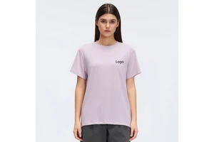 Summer Loose Fit Solid Color Women's T-shirts High Quality Breathable Leisure Quick Dry Eco-friendly Yoga Top Short Sleeve