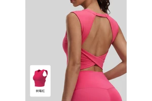 Bestseller Breathable Sweat-Wicking Spandex/Nylon Backless Tank Top for Women Fitness Yoga Gym