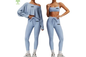 Women's Sports Fitness Long-Sleeved Top Bat Sleeve Versatile Casual Yoga Suit Fashionable Cover up Breathable