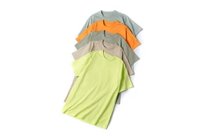 Custom Summer Fashion Oversize Summer Women Short Sleeve Solid Stretch Fit T-shirt Crew Neck