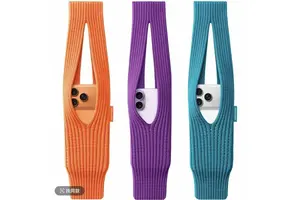 Trendy Knitted Phone Bag for iPhone One Piece Fabric Hot-Selling Yarn Woven Niche Personalized Custom Portable Crossbody Bag