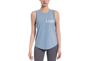 Custom Logo Women's Fitness Tank Top Soft Breathable Sweat-Wicking Fabric For Running And Casual Wear Active Tops