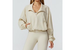 YanRuo Women's Plus Size Quick-Dry Sweat-Wicking Yoga Top Zipper Windproof Loose Fit Long Sleeve Sports Jacket Outdoor Running