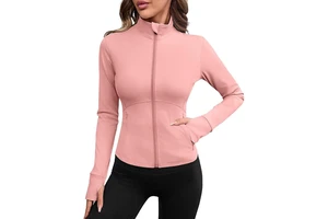 Longline Open Front Yoga Cardigan Women Long Sleeve Relaxed Fit Breathable Nylon Spandex Lightweight Layering