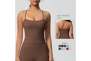 Double-Sided Yoga Quick Dry Breathable V-Neck Sports Vest for Women-Running Fitness Yoga Top