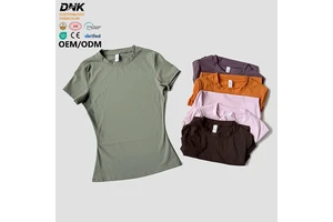 ZYD204 Women Yoga Top Seamless Sport T Shirts Fitness Clothes Short Sleeve Yoga Shirt Gym Top Running Active Wear