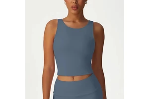 Custom Breathable Sleeveless Yoga Sports Bra Fitness Crop Tank Tops Women Running Bra Workout Vest Activewear