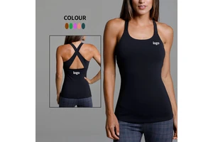 Custom Back Cross Stretchable Built in Bra Tank Tops Gym Fitness Women's Quick Dry Yoga Tank Tops