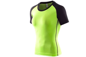 Plain Women's Gym T-Shirt for Running Cycling Yoga-Breathable Quick Dry 100% Polyester Short Sleeve Sport Fitness Tops