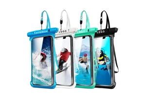 Wholesale Factory Universal Colorful Water Proof Mobile Phone Pouch Custom PVC TPU Waterproof Phone Case Bag for Sea Cash Card