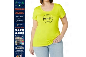 Summer Plus Size Crew Neck Cotton Spandex Short Sleeve Top Trend Women Fitting Custom Sport T Shirt Printing Logo