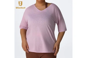 Plus Size Women's Oversized Fitness T-Shirt Sports Front Logo Loose Fit Quick Dry & Breathable for Yoga Workout Outdoor Running