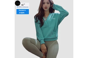Women's Breathable Fleece Hooded Sports Top-Cozy Long Sleeve Loose Fit Yoga Gym Outdoor Workout Custom Wholesale Tops Available