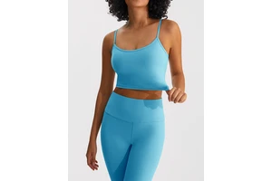 2025 Wholesale Round Neck Sport Bra Top Sportswear Women Spaghetti Strap Gym Backless Fitness Yoga Corset Fitness Crop Top